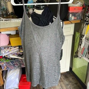 GNW Gray Lace Tank Top